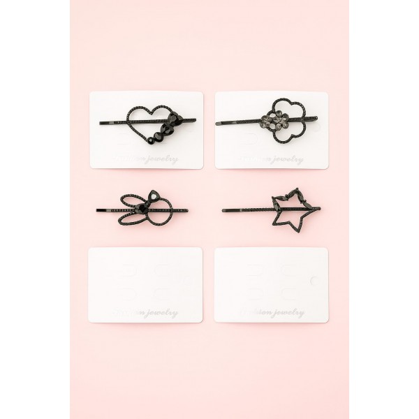 Fashion Alley Black Hair Pin For Women Pack Of 12 Pc