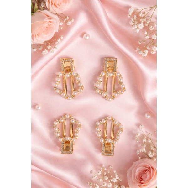 Fashion Alley Korean Metal Hair Pin For Women Pack Of 10 Pc