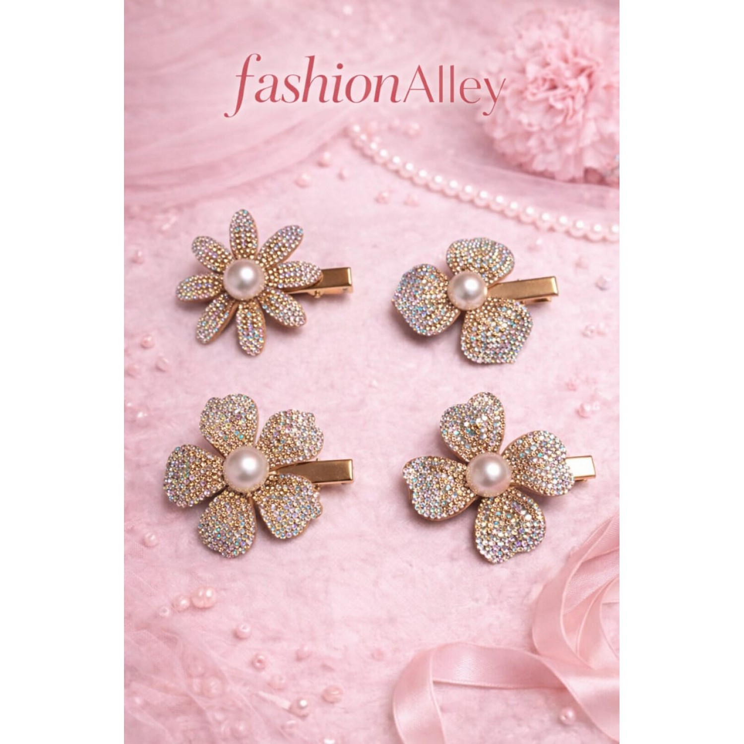 Fashion Alley Stone Hair Pin For Women Pack Of 12 Pc