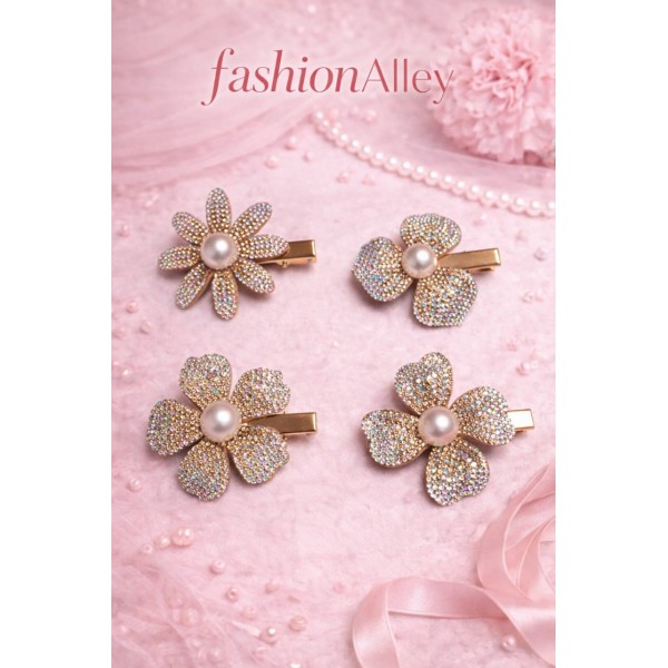 Fashion Alley Stone Hair Pin For Women Pack Of 12 Pc