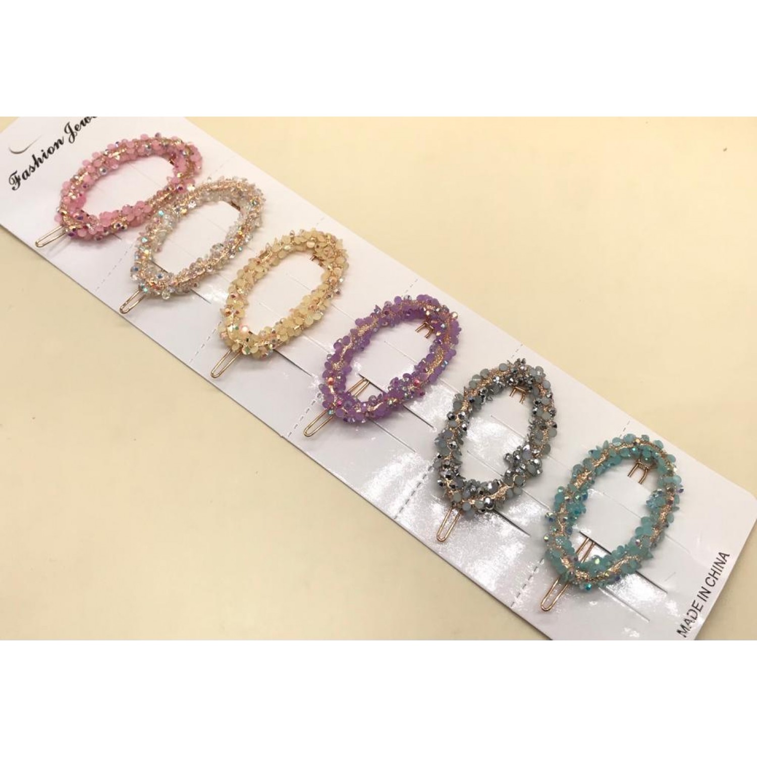 Fashion Alley Random Shape Crystal Hair Pin [Pack Of 12]