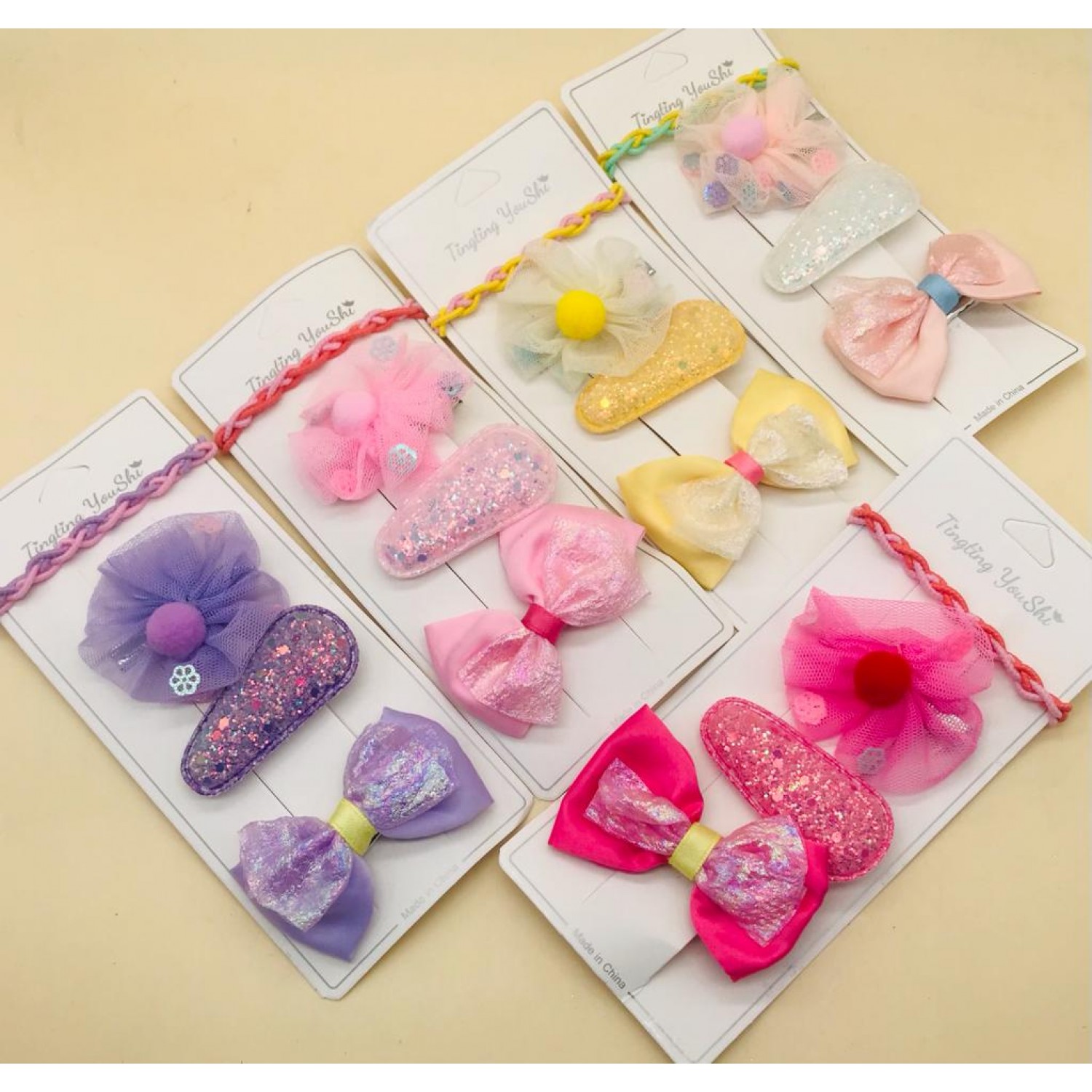 Fashion Alley Kids Rubber With Hair Pin [Pack OF 12 Cards]