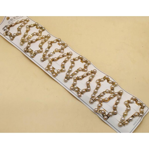 Fashion Alley Design Pearl Tic Tac Pins ( pack of 10 pc ) Fashion Alley Design Pearl Tic Tac Pins ( pack of 10 pc )