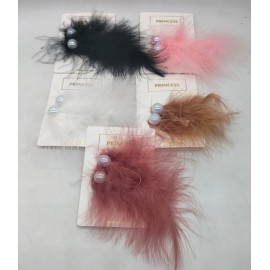 Fashion Alley Fur Hair Pin For Kids [Pack Of 12 Pair]