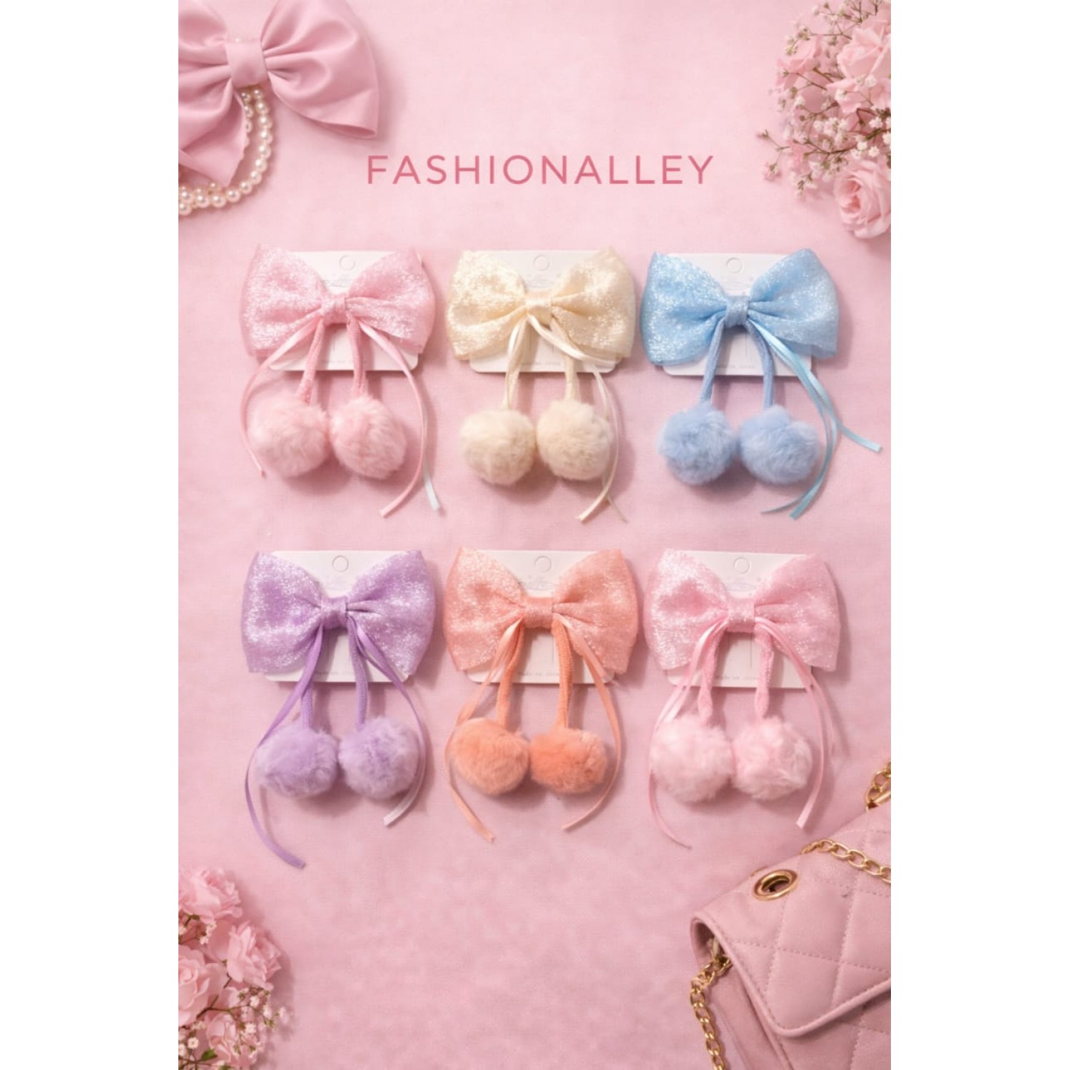 Fashion Alley Bow Hair Pin For Kids Pack Of 20 Pc