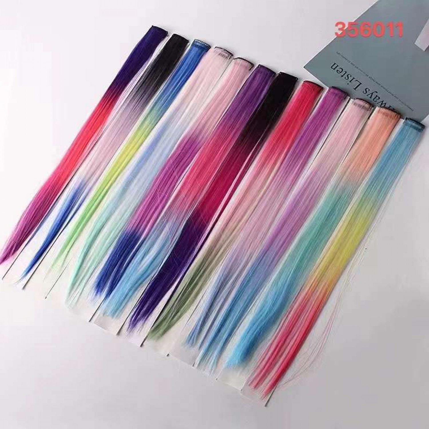 Fashion Alley colourful Hair Extension [Pack Of 12]