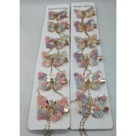 Fashion Alley Butterfly Hair Pin For Kids [Pack Of 12]