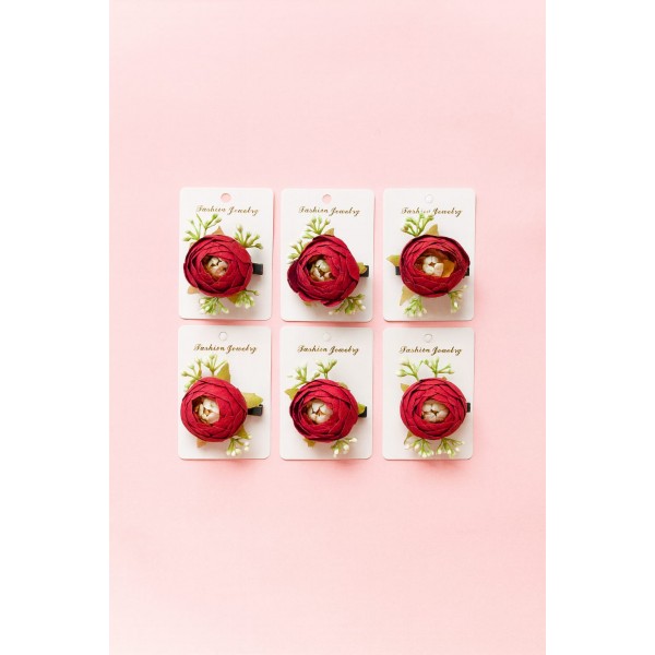 Fashion Alley Rose Hair Pin For Women Pack Of 12 Pc