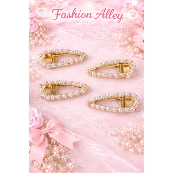 Fashion Alley Korean Metal Hair Pin For Women Pack Of 10 Pc