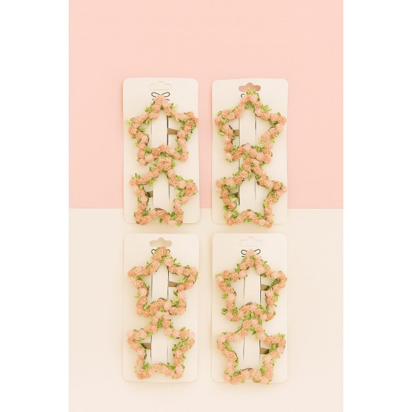 Fashion Alley Tic Tac Flower Hair Pins For Women Pack Of 24 Pc