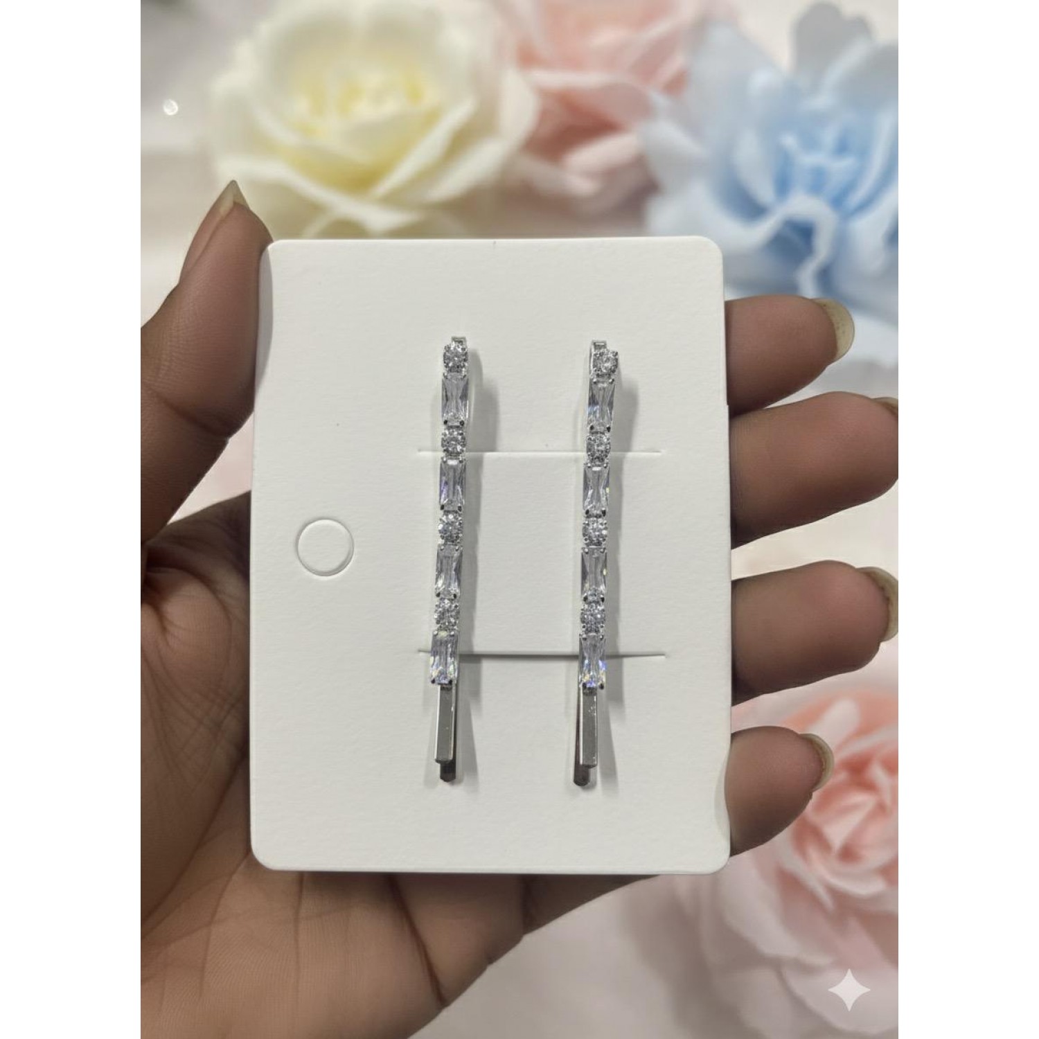 Fashion Alley Crystal Hair pin For Women Pack Of 12 Pair 