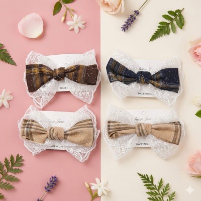Fashion Alley Bow Hair Pin For Women Pack Of 12 Pc