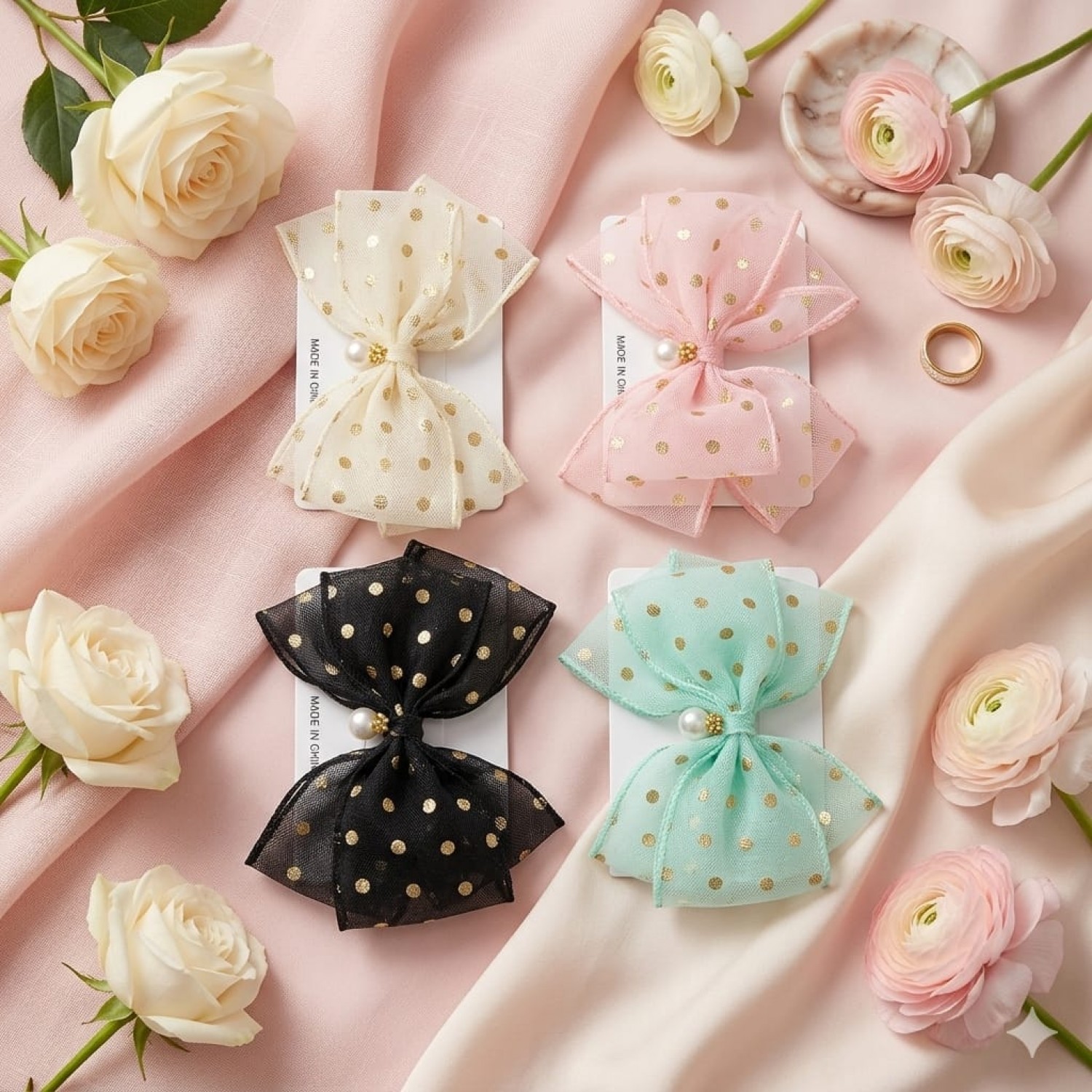 Fashion Alley Bow Hair Pin For Women Pack Of 12 Pc