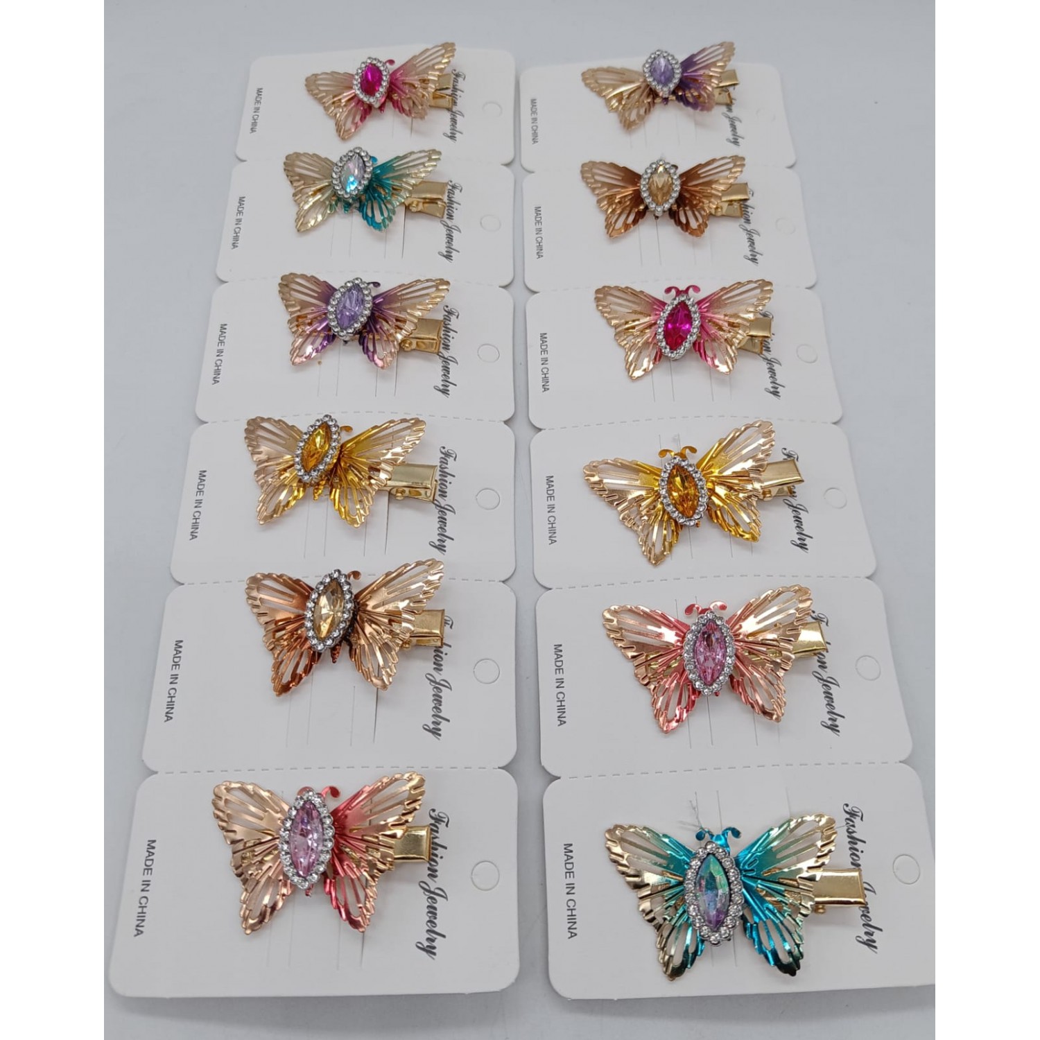 Fashion Alley Butterfly Kids Hair Pin [Pack Of 12 Pc]