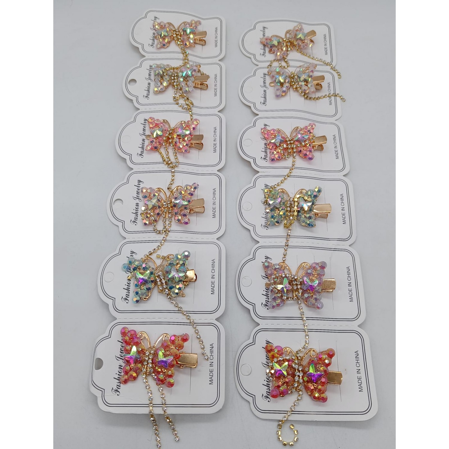 Fashion Alley Butterfly Kids Hair Pin [Pack Of 12 Pc]