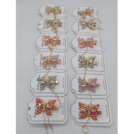 Fashion Alley Butterfly Kids Hair Pin [Pack Of 12 Pc]