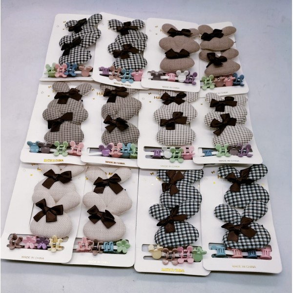 Fashion Alley Kids Hair Pin With Clutcher Pack Of 12 Card For Kids