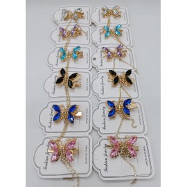 Fashion Alley Butterfly Kids Hair Pin [Pack Of 12 Pc]