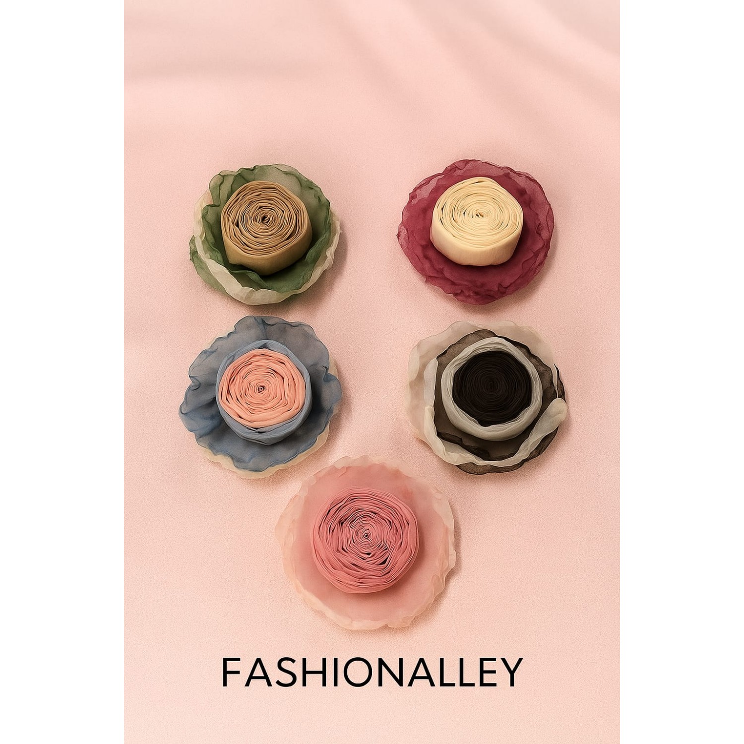 Fashion Alley Flower Design Hair Pin For Women Pack Of 5 Pc