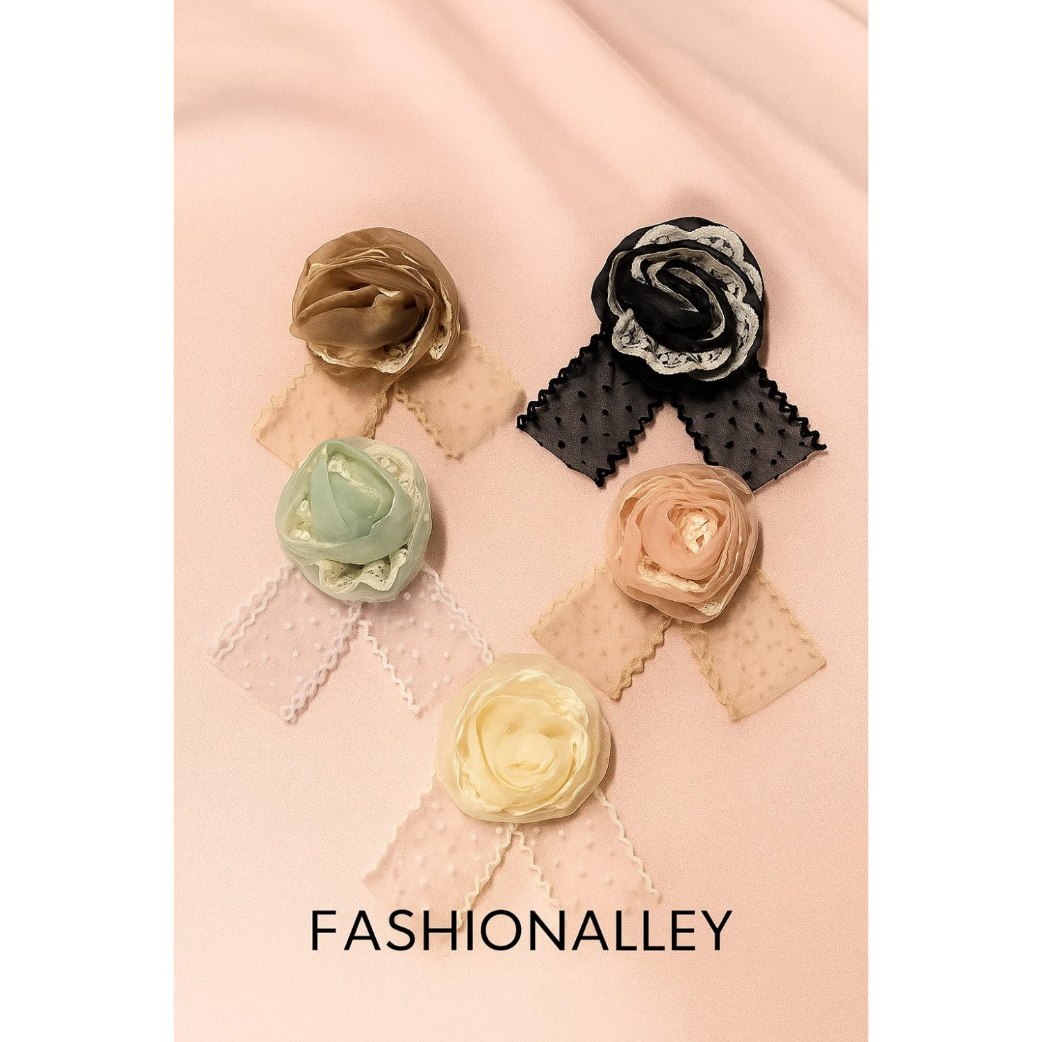 Fashion Alley Flower Design Hair Pin For Women Pack Of 5 Pc