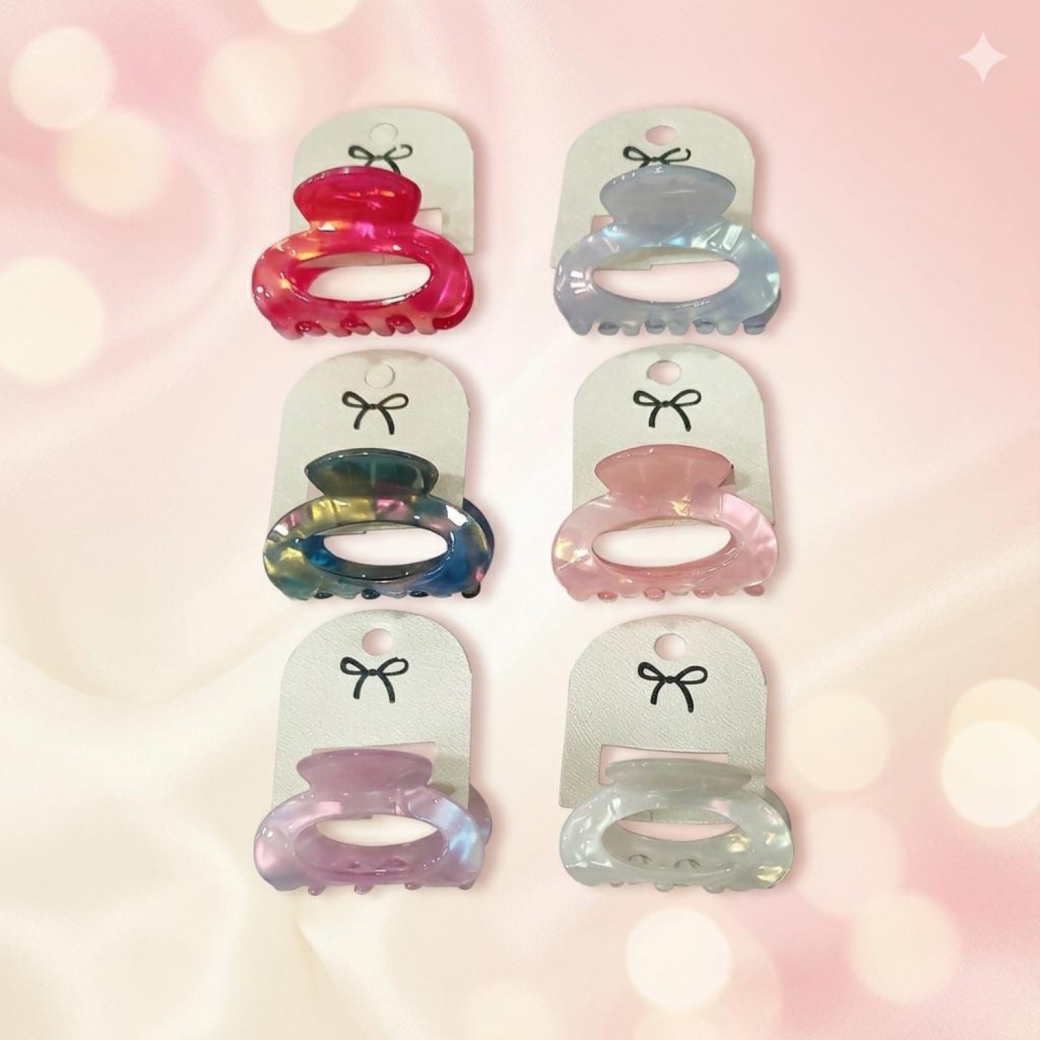 Fashion Alley 4Cm Hair Claw For Women Pack Of 12