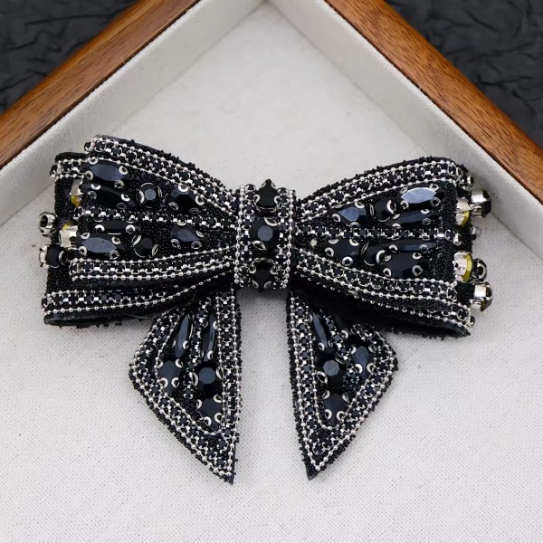 Fashion Alley Black Bow Pin For Women Pack Of 12 Pc