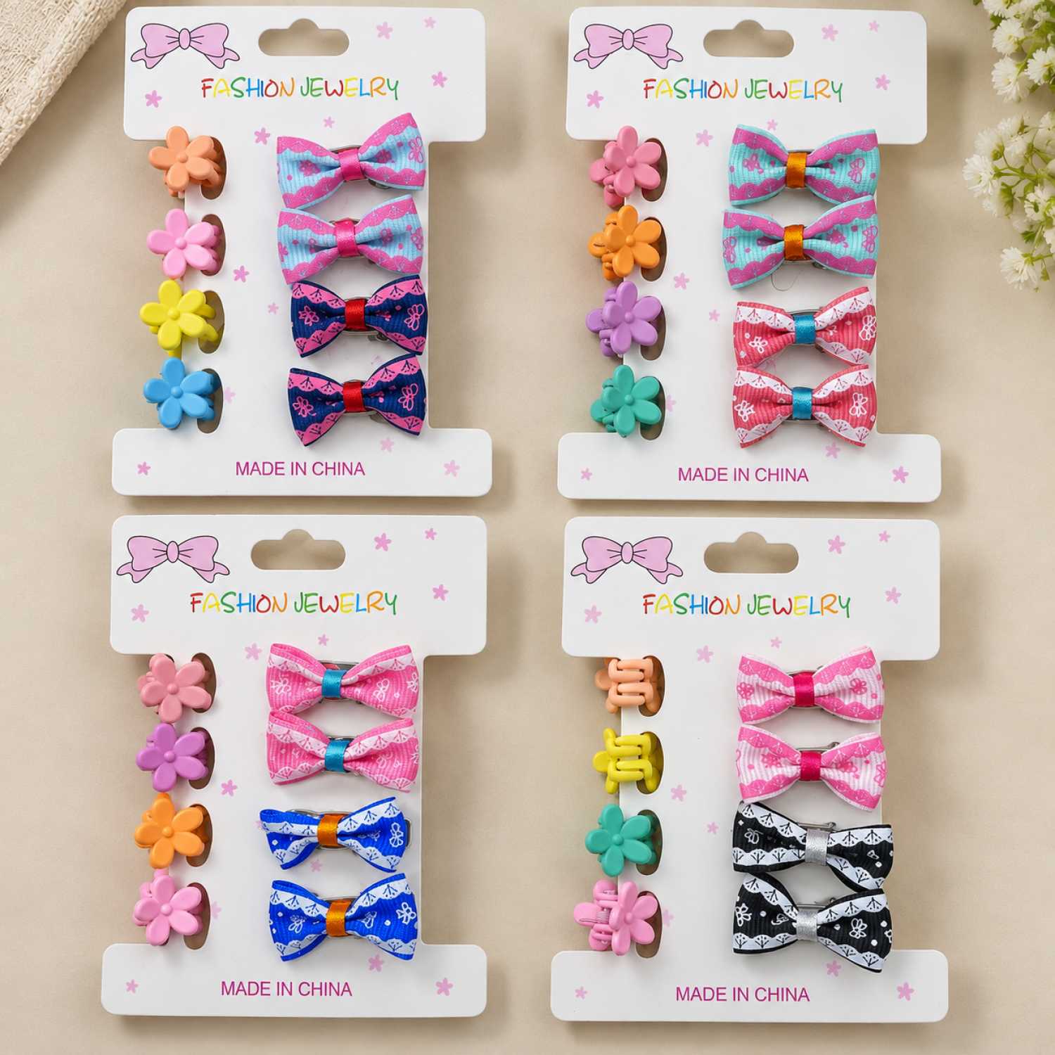 Fashion Alley Bow design Hair Pins for women Pack Of 12