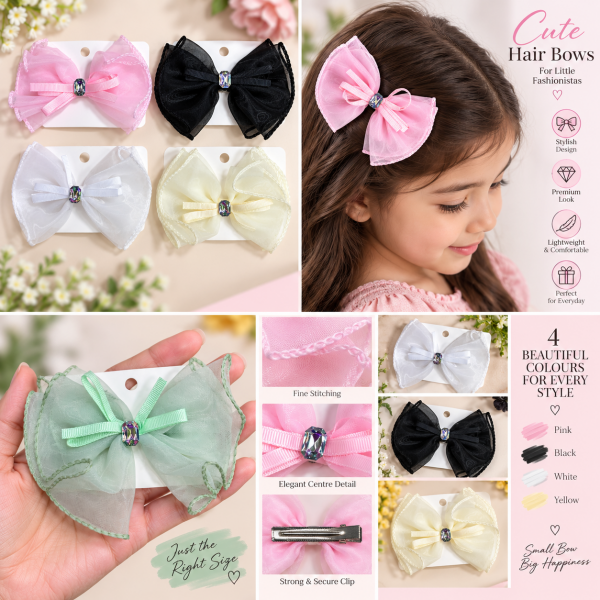 Fashion Alley Bow Hair Pin For Women Pack Of 12 Pc