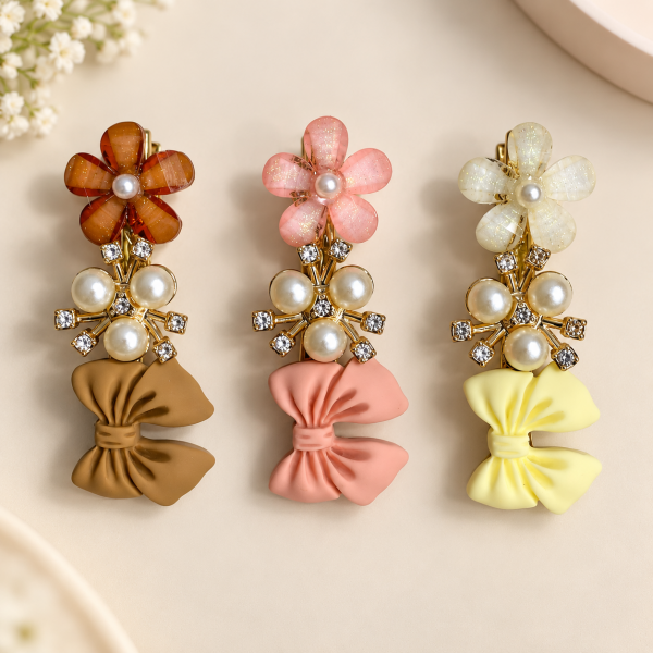Fashion Alley bow Design Hair Pin For women Pack Of 24 Pc