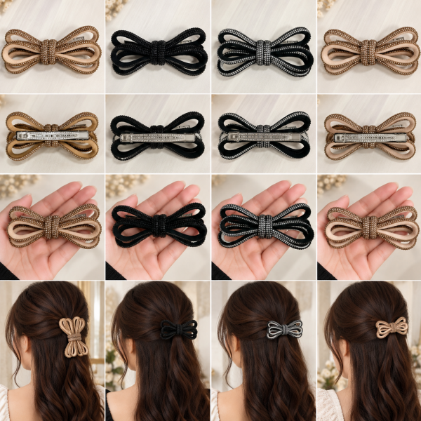 Fashion Alley Bow Hair Pin For Women Pack Of 12 Pc