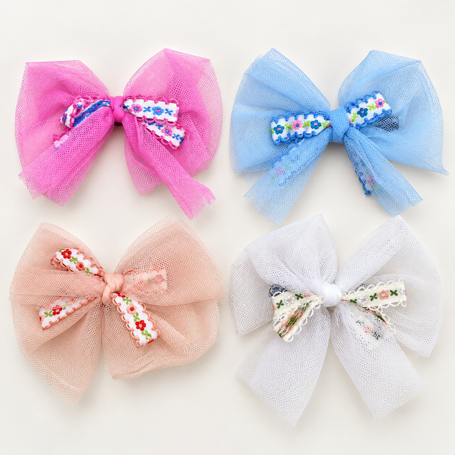 Fashion Alley Bow Organza Pin [Pack Of 12] 