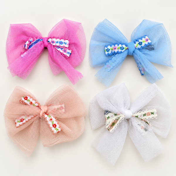 Fashion Alley Bow Organza Pin [Pack Of 12] 