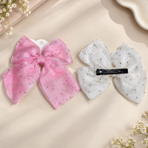 Fashion Alley Bow Hair Pin For Women [Pack Of 12 Pc]