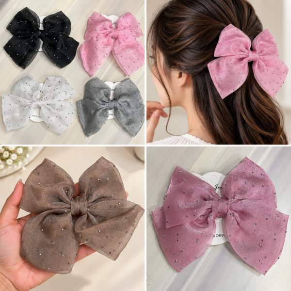 Fashion Alley Bow Hair Pin For Women [Pack Of 12 Pc]