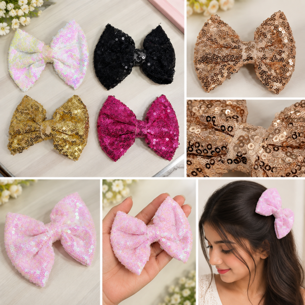 Fashion Alley Bow Hair Pin For Women [Pack Of 12 Pc]
