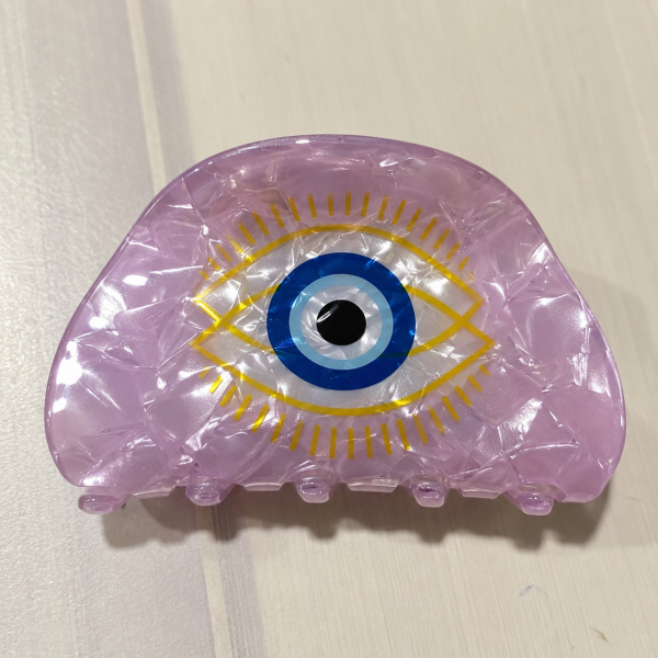 Fashion Alley 8 Cm Evil Eye Hair Claw For Women Pack Of 12 Pc