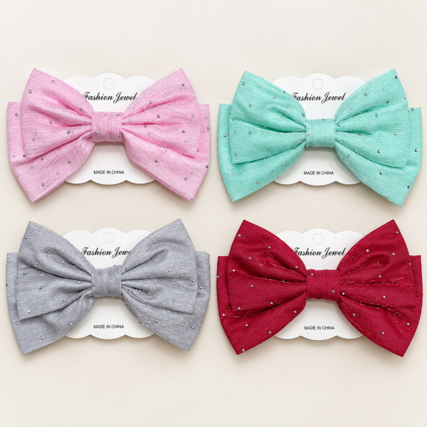 Fashion Alley Bow Hair Pin For Women [Pack Of 12 Pc]