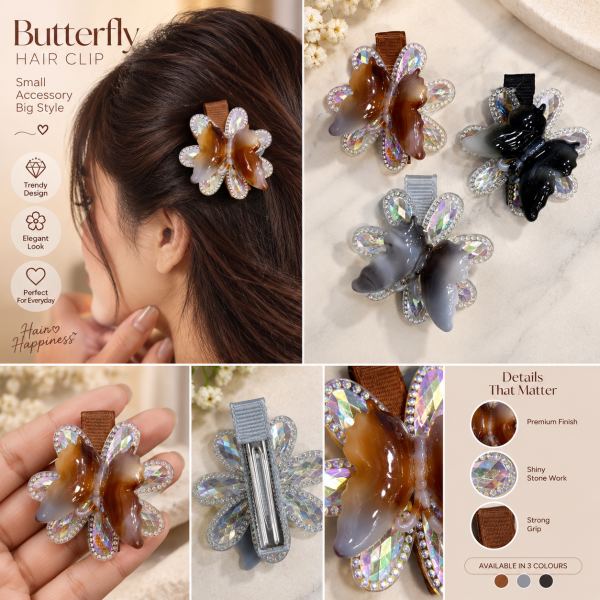 Fashion Alley butterfly Design Hair Pin For women Pack Of 24 Pc