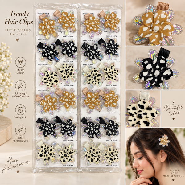 Fashion Alley flower Design Hair Pin For women Pack Of 24 Pc