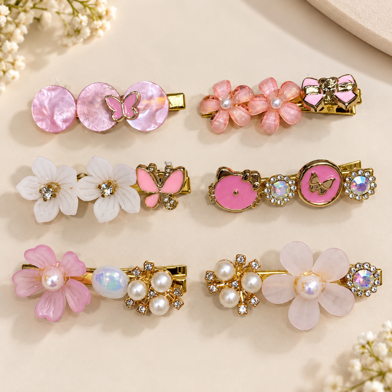 Fashion Alley flower Design Hair Pin For women Pack Of 24 Pc