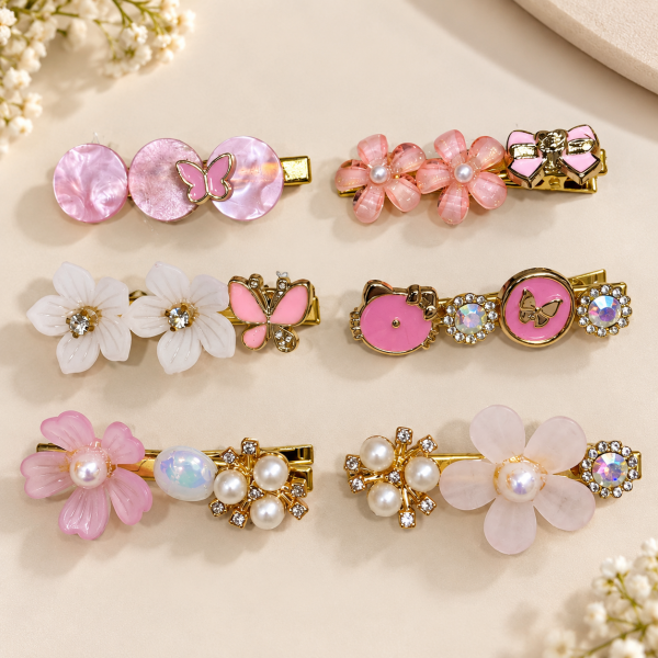 Fashion Alley flower Design Hair Pin For women Pack Of 24 Pc
