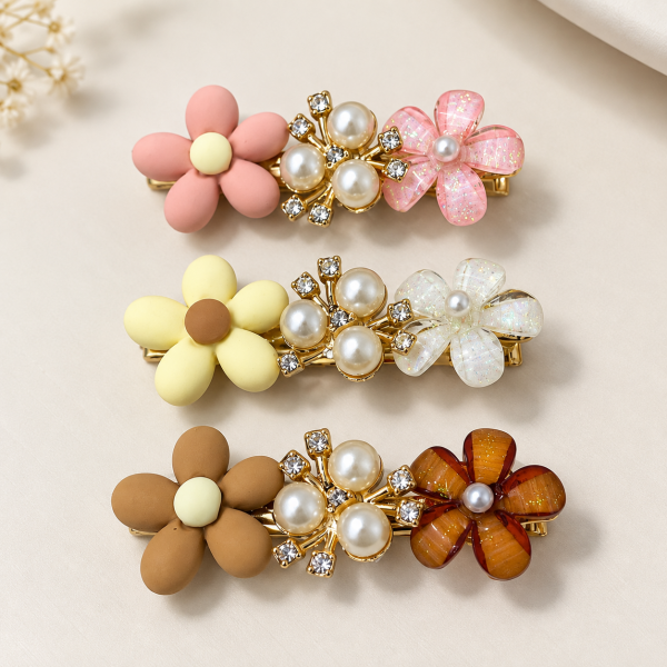 Fashion Alley flower Design Hair Pin For women Pack Of 24 Pc
