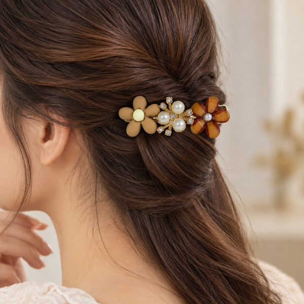 Fashion Alley flower Design Hair Pin For women Pack Of 24 Pc