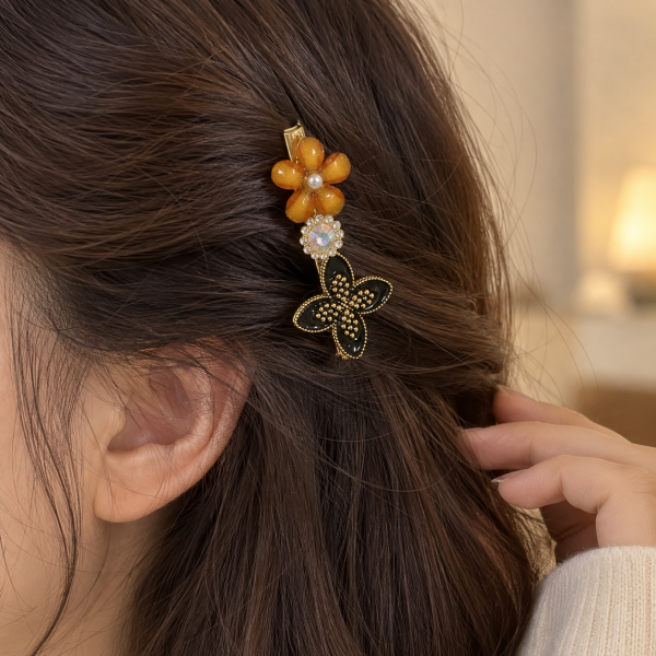 Fashion Alley flower Design Hair Pin For women Pack Of 24 Pc