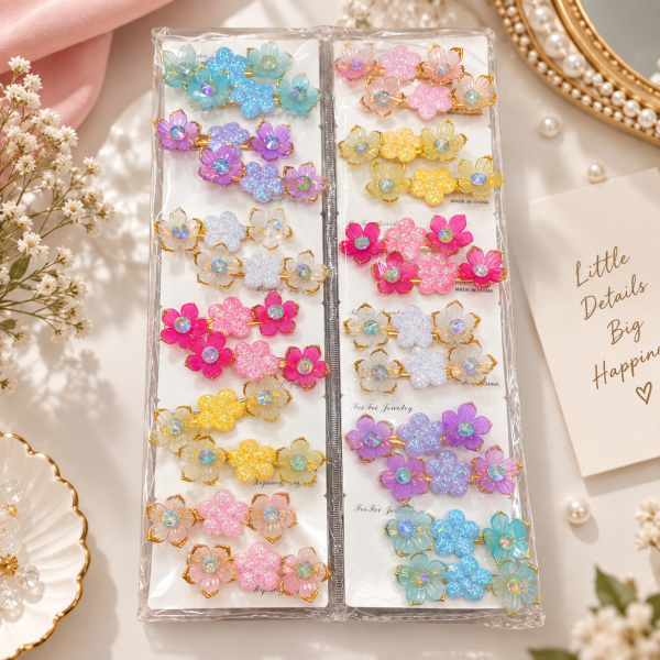 Fashion Alley flower Design Hair Pin For women Pack Of 24 Pc
