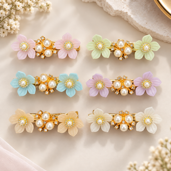 Fashion Alley flower Design Hair Pin For women Pack Of 24 Pc