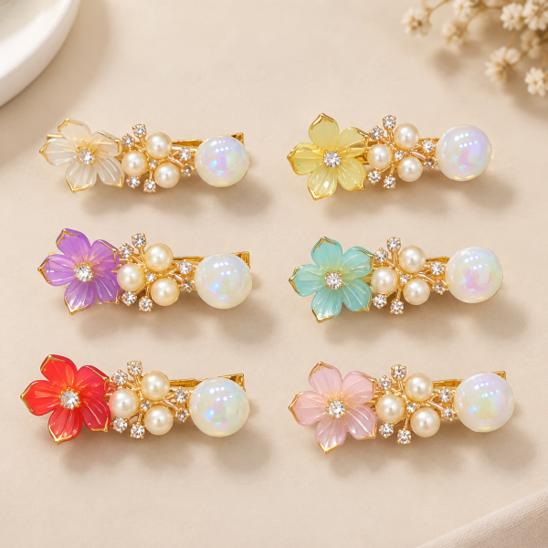 Fashion Alley flower Design Hair Pin For women Pack Of 24 Pc