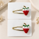 Fashion Alley strawberry Design Hair Pin For Women Pack Of 12 Pc