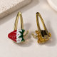 Fashion Alley strawberry Design Hair Pin For Women Pack Of 12 Pc