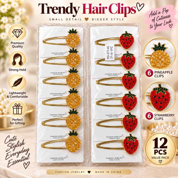 Fashion Alley Hair Pin For Women Pack Of 12 Pc